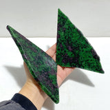 2 Pairs Ruby Zoisite Slab Wing With Stand - Wholesale Crystals