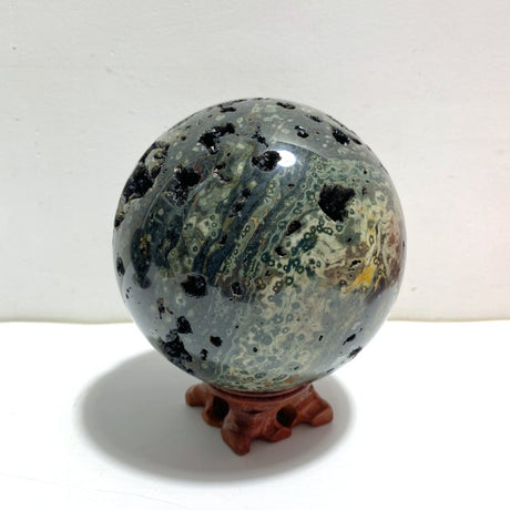 2 Pieces 6th Vein Ocean Jasper Spheres - Wholesale Crystals