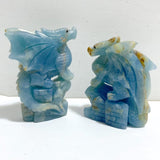 2 Pieces Blue Onyx Flying Dragon Castle Carving -Wholesale Crystals