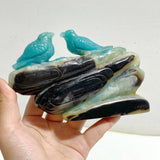 2 Pieces Caribbean Calcite Carving -Wholesale Crystals