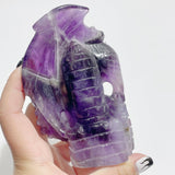 2 Pieces Chevron Amethyst Dragon Castle Carving - Wholesale Crystals