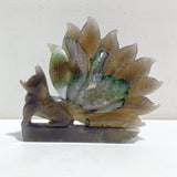 2 Pieces Geode Agate Druzy Nine-tailed Fox Carving 19 -Wholesale Crystals