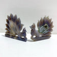 2 Pieces Geode Druzy Agate Nine - tailed Fox Carving 7 - Wholesale Crystals