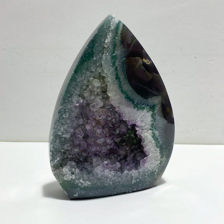 2 Pieces Large Geode Amethyst Mixed Agate Arrow Head Shape&Heart - Wholesale Crystals