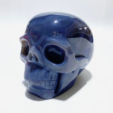 2 Pieces Large Geode Druzy Agate Skull Carving - Wholesale Crystals