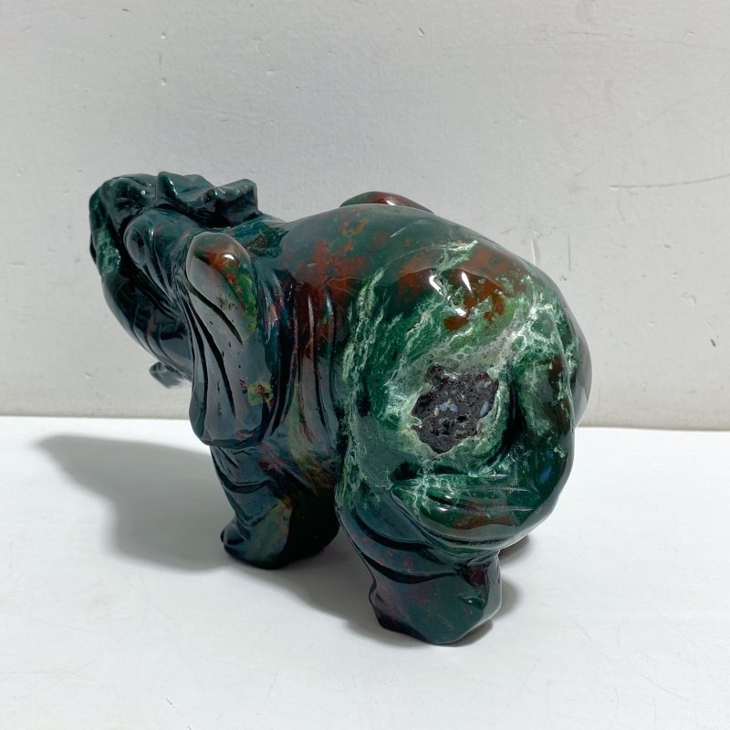 2 Pieces Large Ocean Jasper Elephant Carving -Wholesale Crystals