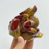 2 Pieces Mookaite Flying Dragon Castle Carving 1 -Wholesale Crystals
