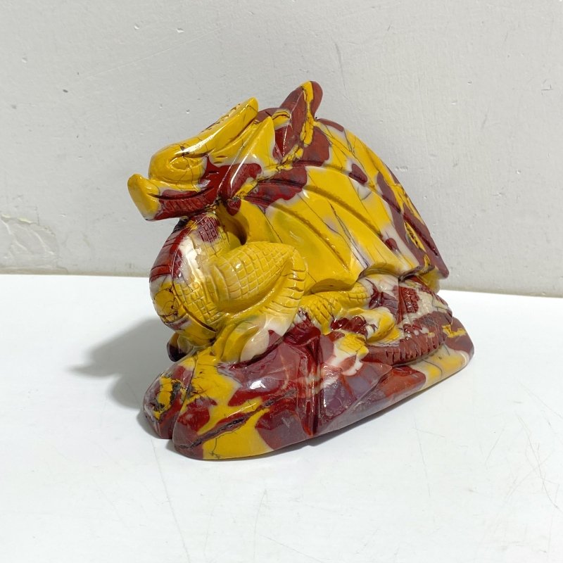 2 Pieces Mookaite Flying Dragon Castle Carving 2 -Wholesale Crystals