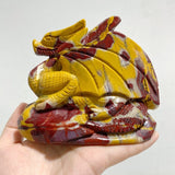 2 Pieces Mookaite Flying Dragon Castle Carving 2 -Wholesale Crystals