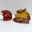 2 Pieces Mookaite Flying Dragon Castle Carving 2 -Wholesale Crystals