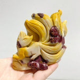 2 Pieces Mookaite Nine-tailed Fox Carving 2 -Wholesale Crystals