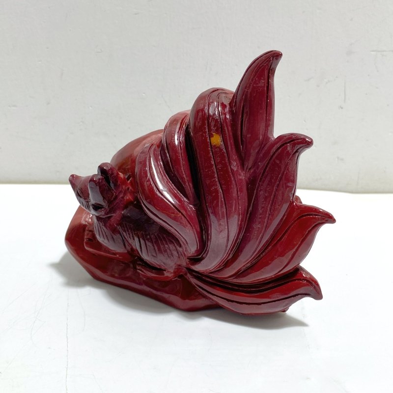 2 Pieces Mookaite Nine-tailed Fox Carving 2 -Wholesale Crystals
