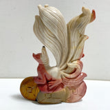 2 Pieces Mookaite Nine-tailed Fox Carving 6 -Wholesale Crystals