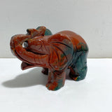 2 Pieces Ocean Jasper Elephants Carving -Wholesale Crystals