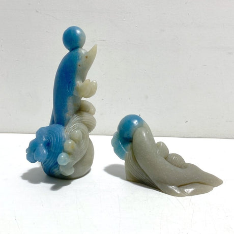 2 Pieces Trolleite Stone Dolphin Carving - Wholesale Crystals