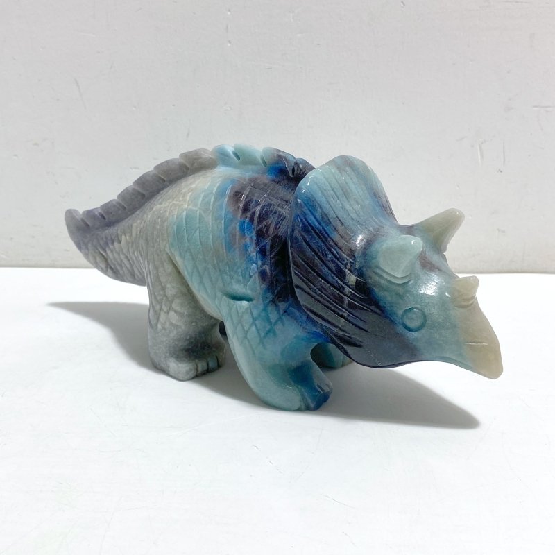 2 Pieces Trolleite Triceratops Three-horned Dinosaur Carving -Wholesale Crystals