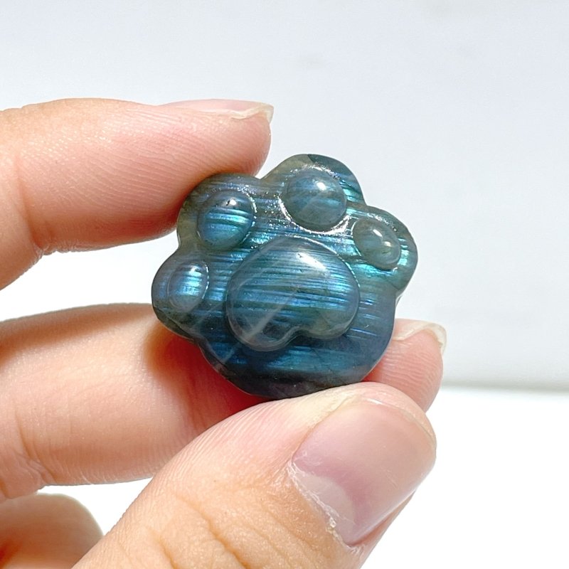 2 Types Cat Paw Labradorite Trolleite Stone Carving Wholesale - Wholesale Crystals
