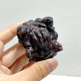 2 Types Medusa Carving Wholesale Garnet Larvikite - Wholesale Crystals