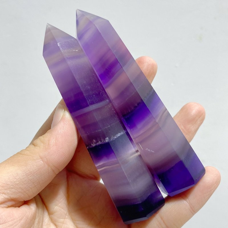 2 Types Purple Fluorite Tower Point Wholesale -Wholesale Crystals