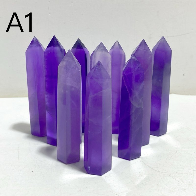 2 Types Purple Fluorite Tower Point Wholesale -Wholesale Crystals