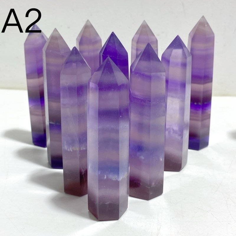 2 Types Purple Fluorite Tower Point Wholesale -Wholesale Crystals