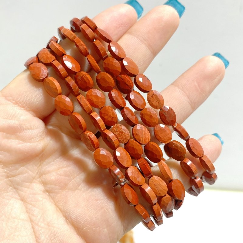 20 Types Cut Faceted Oval Shape Bracelet Caribbean Calcite Moss Agate Rhodonite Wholesale - Wholesale Crystals