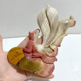 2 Pieces Mookaite Nine-tailed Fox Carving #6