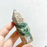 21 Pieces Green Stripe Jasper Point 2 - Wholesale Crystals
