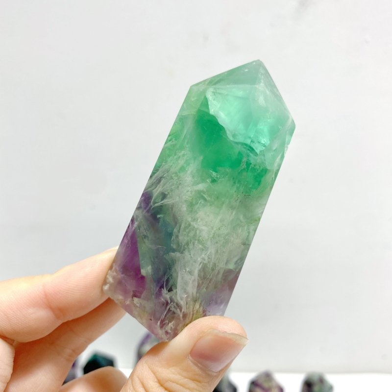 22 Pieces Feather Fluorite Four-sided Points -Wholesale Crystals