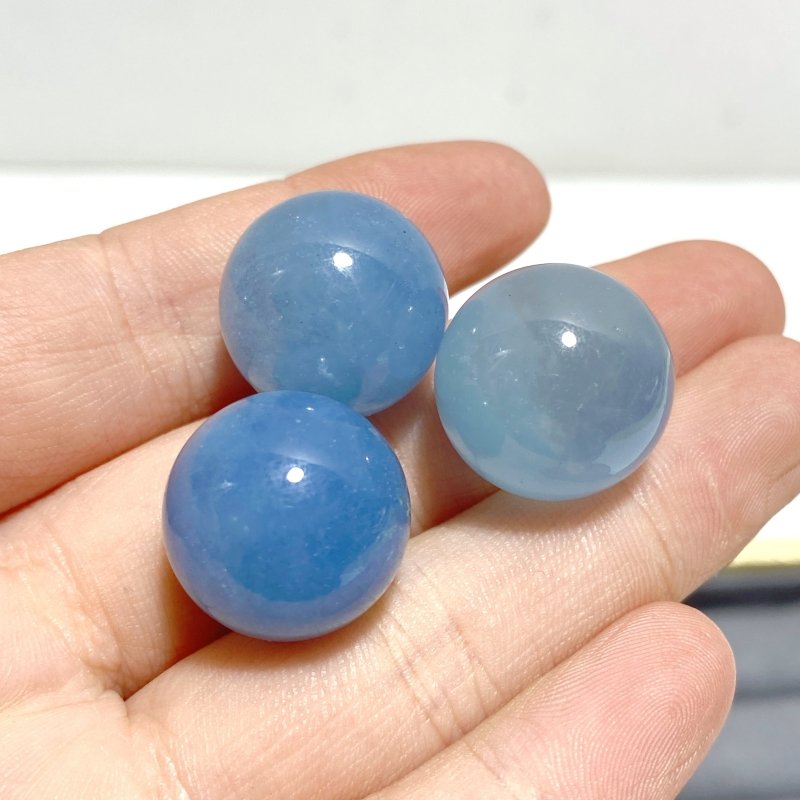 23 Pieces Beautiful Aquamarine Spheres - Wholesale Crystals