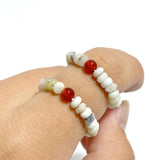 24 Types Crystal Beaded Rings Wholesale Moss Agate Chevron Amethyst Red Jasper -Wholesale Crystals