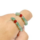 24 Types Crystal Beaded Rings Wholesale Moss Agate Chevron Amethyst Red Jasper -Wholesale Crystals
