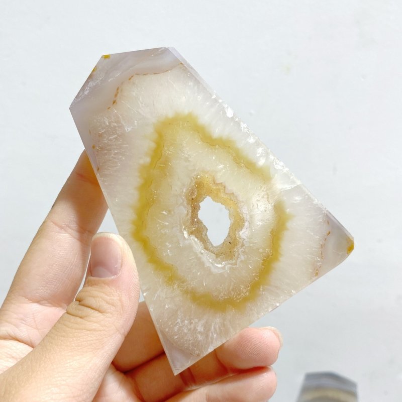 25 Pieces Beautiful Geode Druzy Agate Four - sided Tower Point - Wholesale Crystals