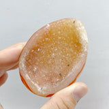 25 Pieces Geode Druzy Carnelian Eggs - Wholesale Crystals