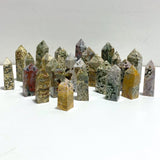 26 Pieces Beautiful Vein Ocean Jasper Four - sided Tower Points - Wholesale Crystals