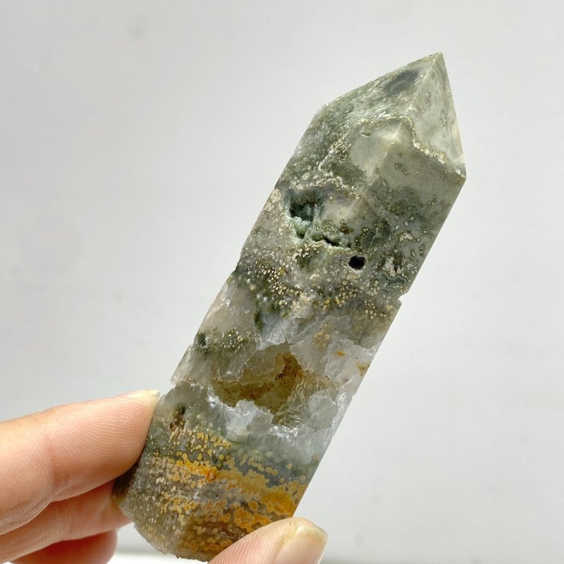 26 Pieces Beautiful Vein Ocean Jasper Four - sided Tower Points - Wholesale Crystals