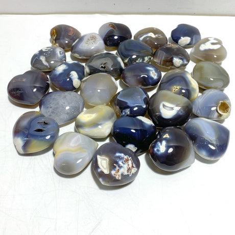 27 Pieces Black Orca Agate Heart 3 - Wholesale Crystals