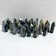 27 Pieces Blue Fluorite Mixed Pyrite Raw Side Tower -Wholesale Crystals