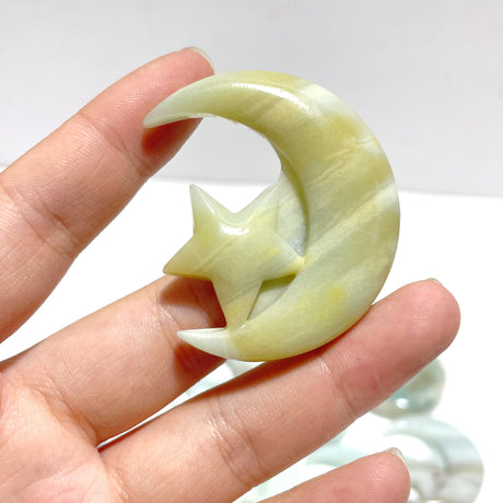 Caribbean Calcite Star Moon Carving Wholesale
