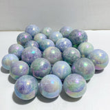24 Pieces Aura Blue Calcite Spheres