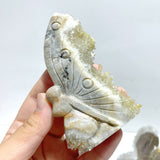 11 Pieces Clear Quartz Cluster Butterfly Fairy Carving