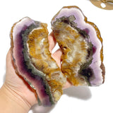 3 Pairs Fluorite Mixed Pyrite Butterfly Wing Carving With Stand - Wholesale Crystals