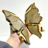 3 Pairs Septarium Butterfly Wing Carving With Stand 4 - Wholesale Crystals