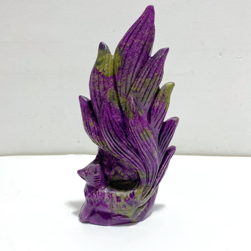 3 Pieces Atlantisite Nine - tailed Foxes Carving - Wholesale Crystals
