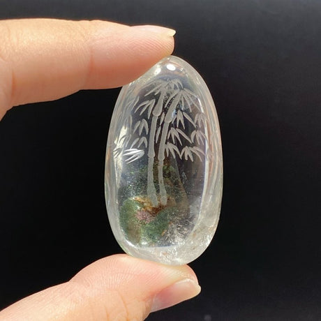 3 Pieces Bamboo Garden Quartz Inner Scene Carving -Wholesale Crystals