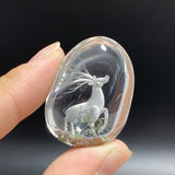 3 Pieces Deer Garden Quartz Inner Scene Carving -Wholesale Crystals