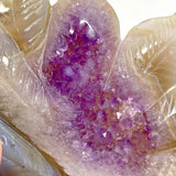 3 Pieces Geode Agate Druzy Nine-tailed Fox Carving (Defective) -Wholesale Crystals