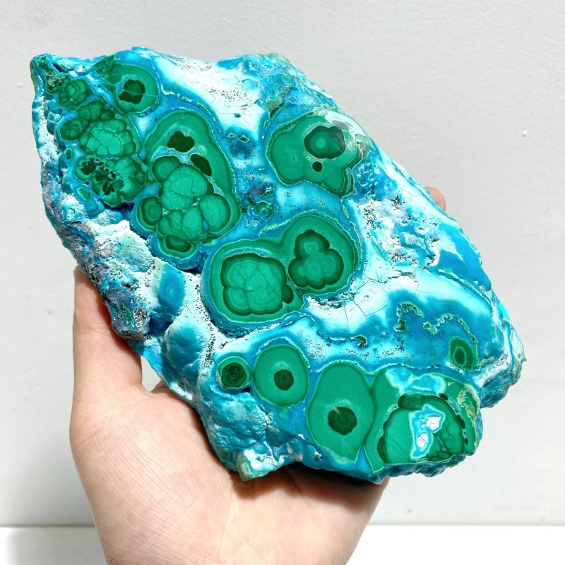 3 Pieces High Quality Chrysocolla Mixed Malachite Slab Specimen 7 - Wholesale Crystals