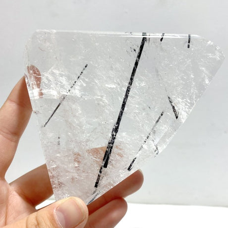 3 Pieces High Quality Clear Quartz With Black Tourmaline Free Form - Wholesale Crystals