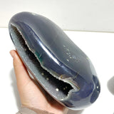 3 Pieces Large Geode Druzy Agate (Light Green Druzy) - Wholesale Crystals